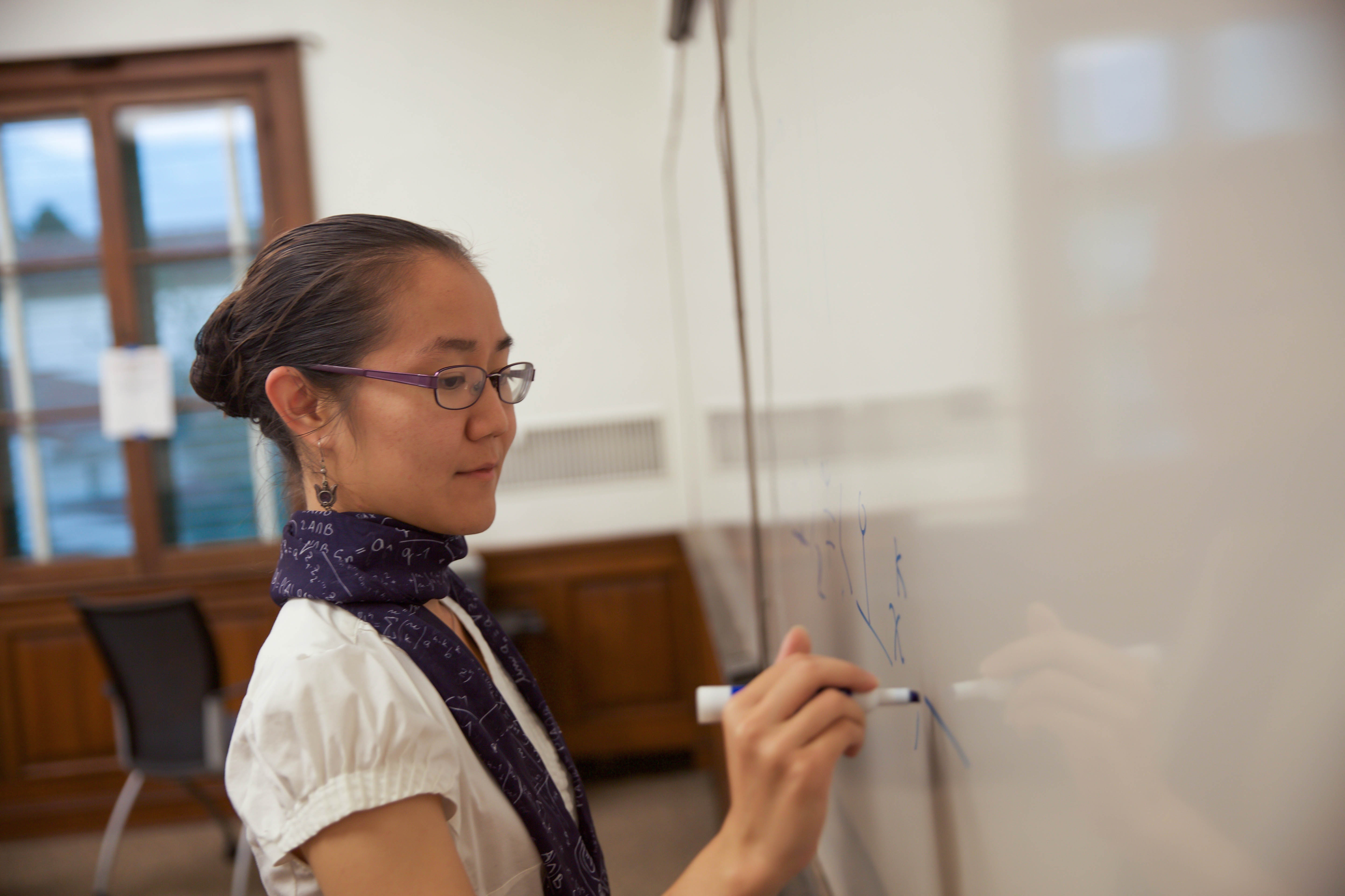Professor Tamagawa at a whiteboard